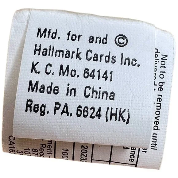 Hallmark Earsley Bunny Rabbit Plush Purple Check Ears Plaid Bow Felt 19” Toy VTG - Picture 7 of 9